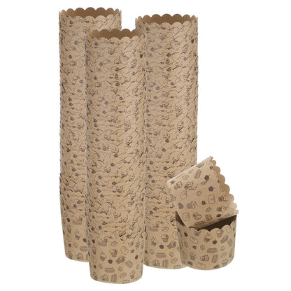 HARFINGTON 150Pcs Paper Baking Cups 6oz Brown Kraft Paper Muffins Liners Cupcake Greaseproof Disposable Bulk Wrappers for Wedding Birthday Graduation, Small Cake