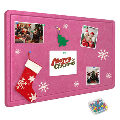 Yunihome Large Bulletin Board - Foldable 36x24 Inches Cork Board Alternative with 20 Push Pins, 3' x 2' Self-Adhesive Felt Bulletin Board for Wall, Home Office Classroom Decor