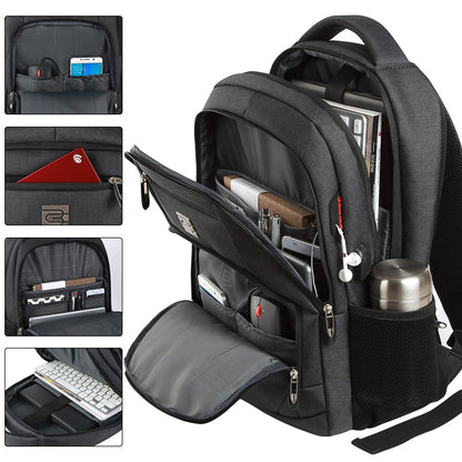 Volher Laptop Backpack,Business Travel Anti Theft Slim Durable Laptops Backpack,Water Resistant College Computer Bag for Women & Men Fits 15.6 Inch Laptop and Notebook - Black