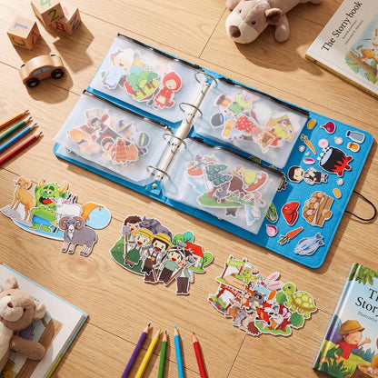 Windkream 13 Pack Felt Board Bible Stories Set, Flannel Board Stories with A Felt Pieces Storage Binder for Preschool Activities(Lovely Style)