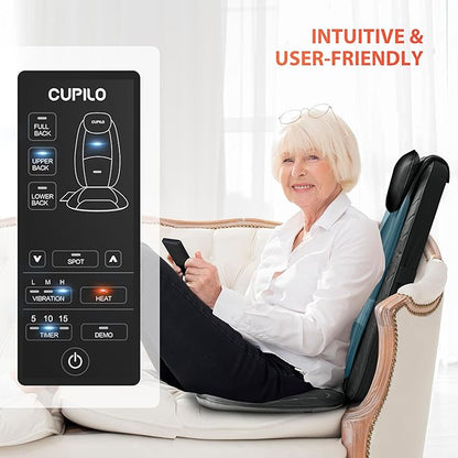 Back Massager for Pain Relief Deep Tissue - Shiatsu Back Massager with Heat for Chair, Massage Chair Pad, Back Support Inflatable Flap Chair Massage Seat Cushion, Gifts for Men Dad