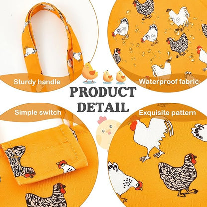 Paterr 2 Pack Chicken Holder Bag, Chicken Carrier Sling Catching Hand Bag Hen Sling with Handle Farm Supplies for Hen Rooster Transport Traveling Hiking Driving(Yellow,13.5 x 13.5 Inch)