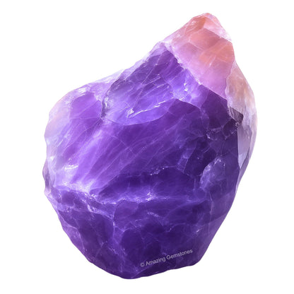 Amazing Gemstone Amethyst Raw Crystals and Healing Stones, Natural Rocks for Tumbling - DIY Raw Stones and Crystals, 2 Pieces