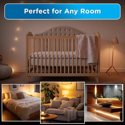 Enbrighten SleepLite Motion Sensor Night Lights Plug Into Wall Nightlight Amber Light Bathroom Bedroom Kitchen Nursery Kids Adults Oil Rubbed Bronze