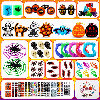 ChildFun 530 PCS Halloween Party Favors for Kids, Halloween Toys Bulk for Goodie Bags Fillers, Non-Candy Treats, Classroom Prizes, Halloween Gifts for Boys Girls
