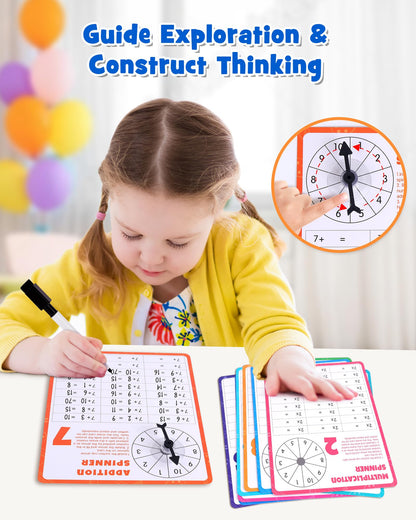 D-FantiX Magnetic Addition Multiplication Game Board, Math Games for Kids 8-12, Math Manipulatives for Elementary School, Montessori Learning Toys for Homeschool Classroom