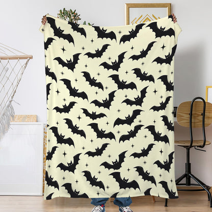Throw Blanket for Couch,Gothic Bats Plush Fall Throw,Halloween Soft Fluffy Blanket for Sofa Decoration,Flannel Fleece Blanket for Naps,Reading,Traveling,Camping,50 X 60 Inch