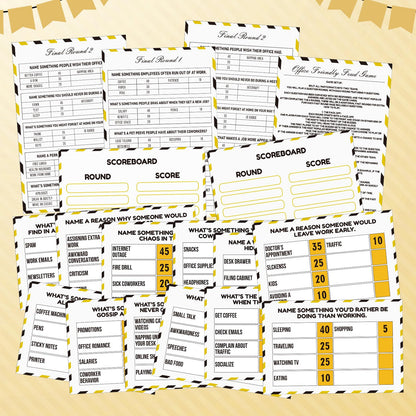 Humyoun Office Party Friendly Feud Game with 2 Answer Buzzers, Team Building Feud Cards for Family Game Night Fun Trivia Quiz for Work Staff Coworkers Groups
