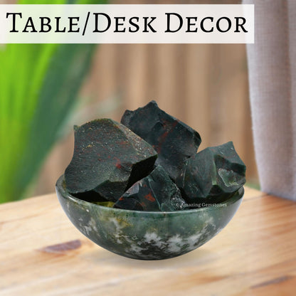 Amazing Gemstone Bloodstone Raw Crystals and Healing Stones, Natural Rocks for Tumbling and DIY Raw Stones and Crystals (1 LB)
