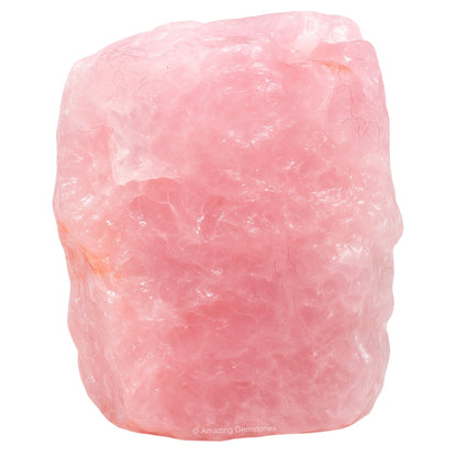 Amazing Gemstone 2 Pieces Rose Quartz Raw Crystals and Healing Stones, Natural Rocks for Tumbling and DIY Raw Stones and Crystals