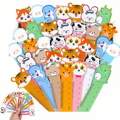 400 Pieces Cute Animal Bookmarks with 10 Different Kawaii Animal Patterns Reading Ruler Style Bookmarks Bulk Page Markers for Women Students Book Lovers Gift School Home Office Supplies