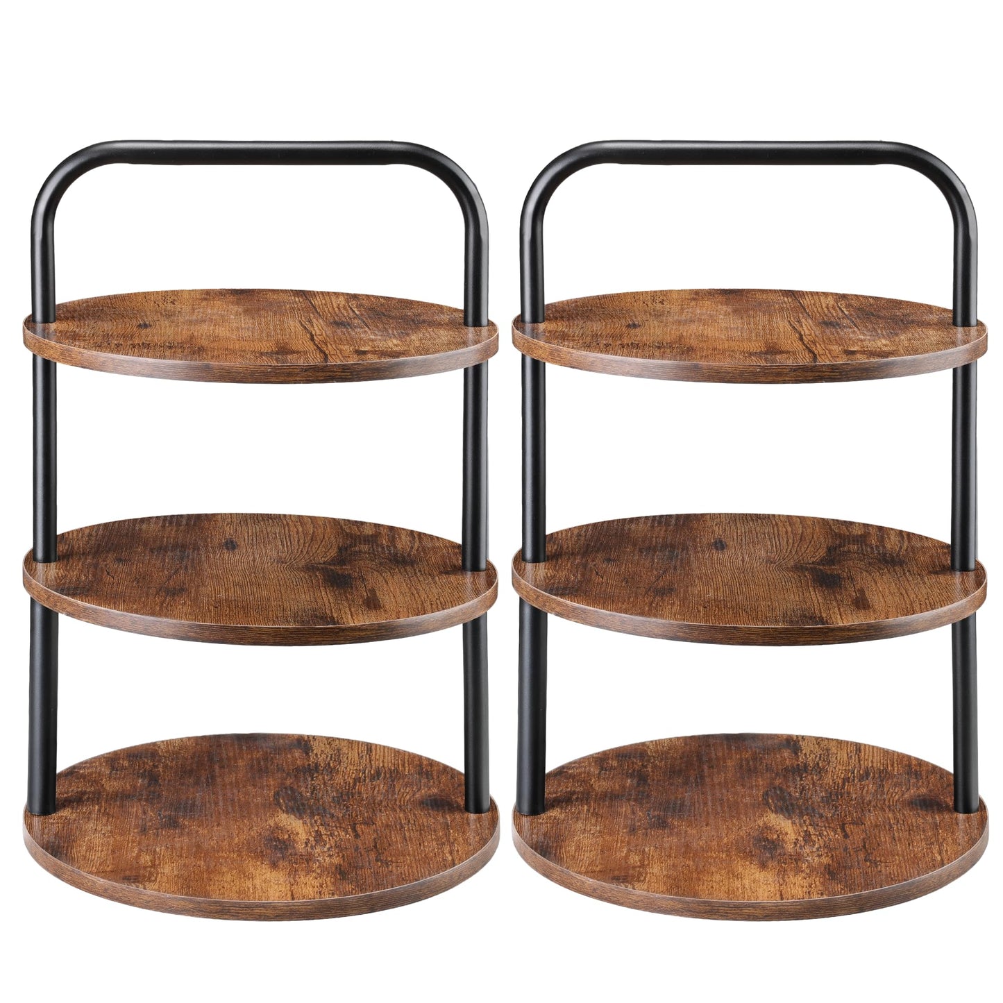 Aminigram 2 Pack Wooden Cupcake Stand, 3 Tier Large Cupcake Tower Stand 50 Cupcakes, Dessert Stand Cupcake Display Stand Cupcake Tower for Party, Wedding, Birthday, Halloween, Farmhouse Decor