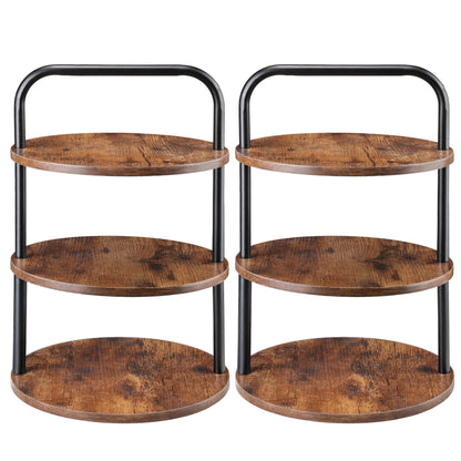Aminigram 2 Pack Wooden Cupcake Stand, 3 Tier Large Cupcake Tower Stand 50 Cupcakes, Dessert Stand Cupcake Display Stand Cupcake Tower for Party, Wedding, Birthday, Halloween, Farmhouse Decor