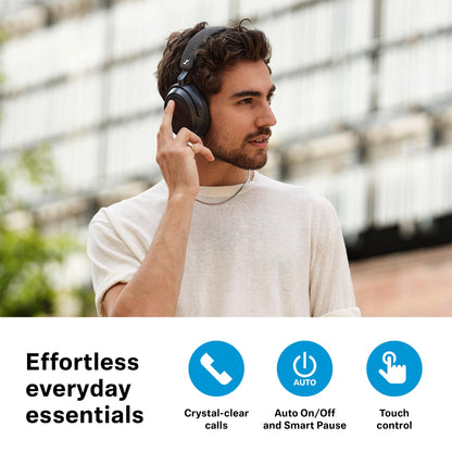 Sennheiser Momentum 4 Wireless Hi-Fi Headphones with Audiophile Sound, Bluetooth, Adaptive Noise Canceling, 60h Battery, Over-Ear Comfort, Foldable Design - Black/Copper (Renewed)
