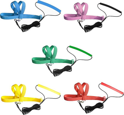 VANFAVORI Adjustable Bird Harness with 80 Inch Leash, Outdoor Flying Training Rope Kit for Bird Parrots S Size Weight 75-110 Grams, One Piece(Colors May Vary)