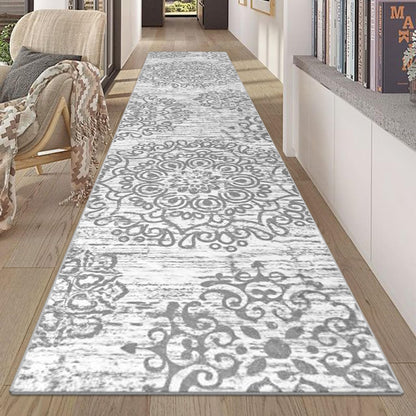HEBE Hallway Runner Rug 2'x10' Washable Vintage Distressed Area Rugs Non Slip Laundry Rug Runner Boho Floor Carpet Runners for Hallways Entryway Laundry Room Kitchen Bathroom
