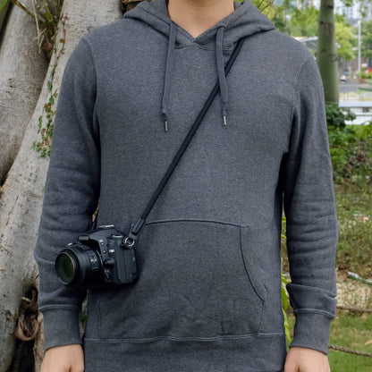 VKO Vintage Camera Neck Strap,Nylon Rope Camera Shoulder Straps for Photographers Film DSLR Black