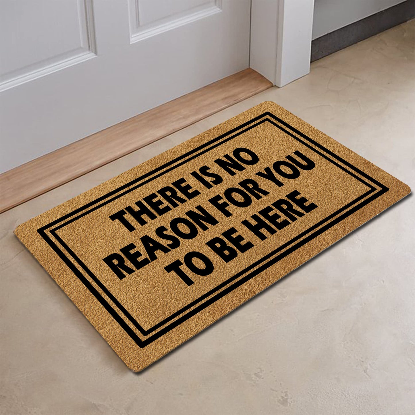 FunXiLin Funny Welcome Doormat(23.6 x 15.7 inch) Non-Slip mat Gift mat Personalized Home Decor mats for in Door Kitchen Entrance Rugs and Mats (There is No Reason for You to Be Here)