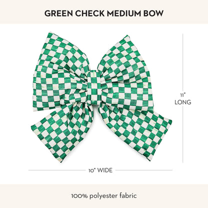 MACKENZIE-CHILDS Green Check Medium Bow
