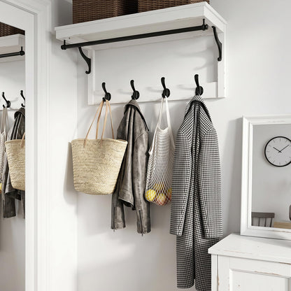 Ruiziiz Coat Hooks Heavy Duty - Wall Mount Metal Towel Hooks Screw-in Wall Hooks for Hanging Hat, Towel, Key, Robe, Scarf, Bag, Cap (6 PCS Black)