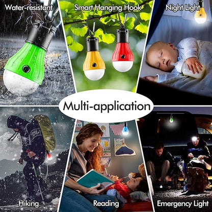 FLY2SKY Tent Lamp 5 Packs Portable Tent Light Clip Hook Hurricane Emergency Lights LED Camping Light Bulb Camping Tent Lantern Equipment for Camping Hiking Backpacking Fishing Outage