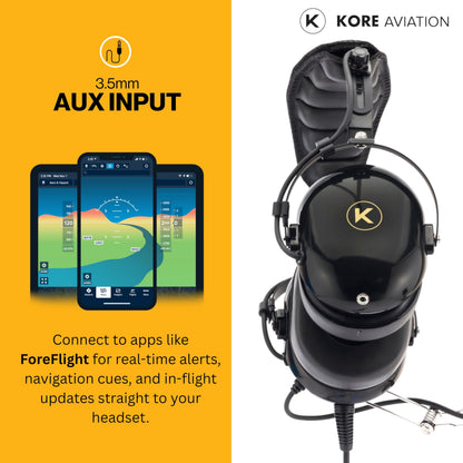 P1 Aviation Pilot Headset for Student Pilots Flight Schools Flight Instructors Features 24 db PNR Rating, Noise Canceling Microphone, Acoustic Foam Ear Cups, AUX Port Input with GA Dual Plugs
