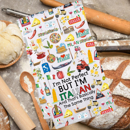 JNIAP Italian Kitchen Towel Italian Dish Towel Italy Kitchen Gift Italy Hand Towel Italians House Warming Gifts (Italian and kt)