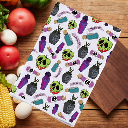 JNIAP Villain Poison Kitchen Towel Villain Poison Gifts Poison Apple Dish Towel (Poiso KT)