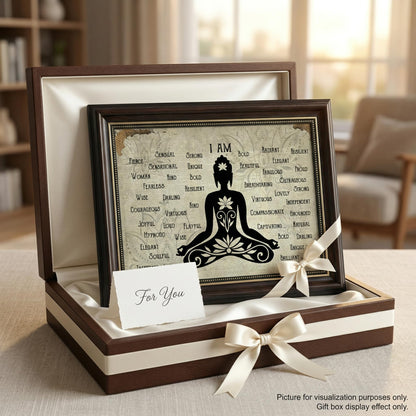 Dark Brown Framed Zen Canvas Wall Art Calming Zen Lotus Wall Decor Picture Minimalist Black White Spiritual Meditation Poster Prin for Room Modern Yoga Spiritual Spa Living Bedroom Decoration