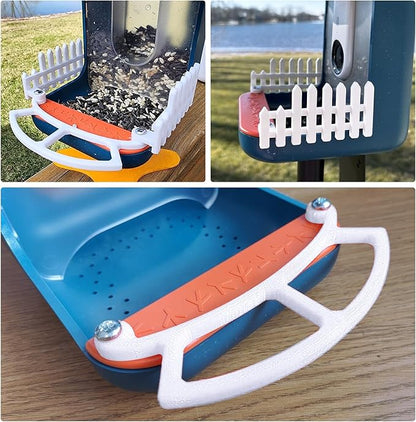 3 Pcs Perch Compatible with Bird Buddy, Side Fence, Wider Extension Perch for DIY Add-ons (White)