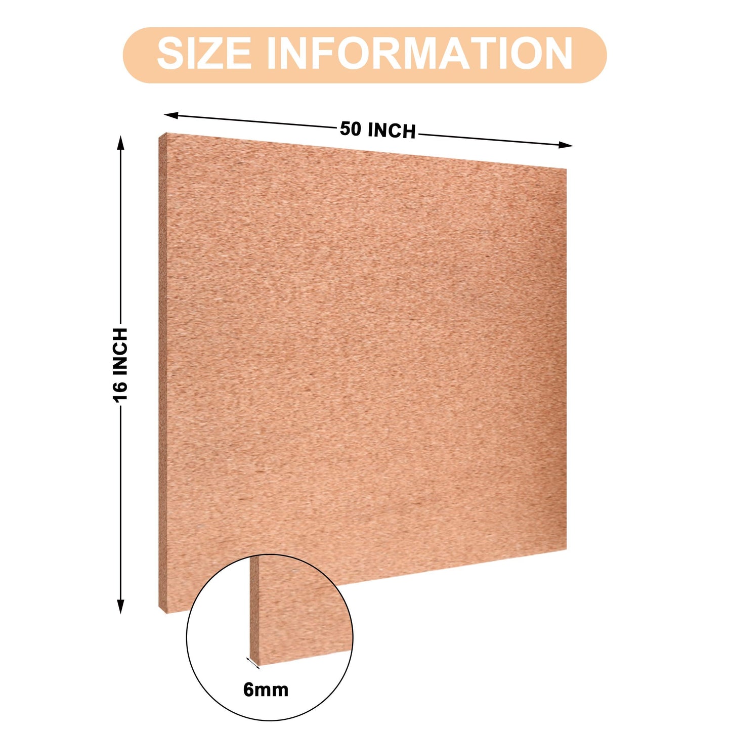 SUNGIFT Cork Board Roll 1/4" Thick - 50"x16" Cork Rolls Self-Adhesive Bulletin Boards Natural Cork Tiles with 100 Push Pins Mini Wall Strips Frameless Corkboards for Wall