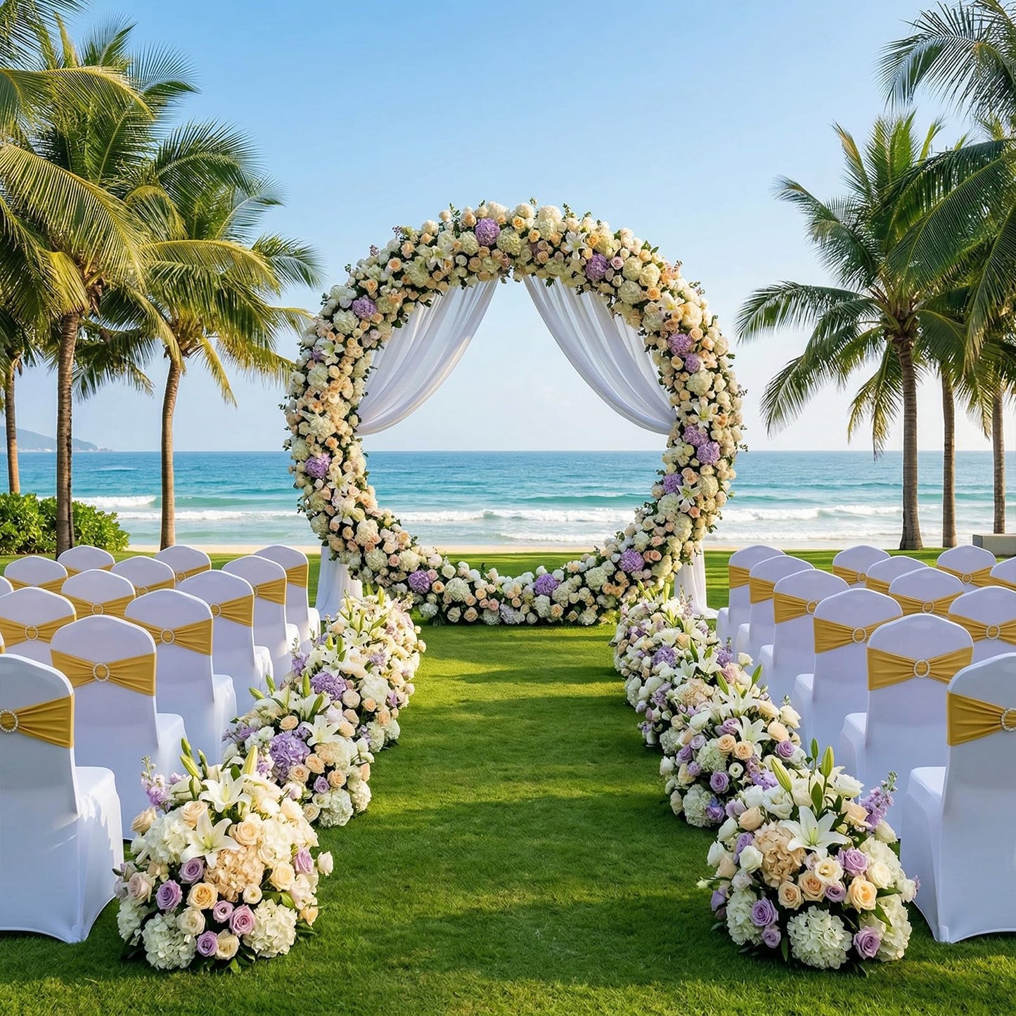 MehelloFeather Spandex Chair Sashes 20Pcs Chair Bows for Weddings Parties Holiday Celebrations and Event Decorations(Glod)