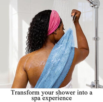 SubSahara Authentic African Net Sponge - 5 Pack Exfoliating Bath & Shower Loofah Sponge for Body & Face, Gentle Scrubber for All Skin Types, Travel, Durable