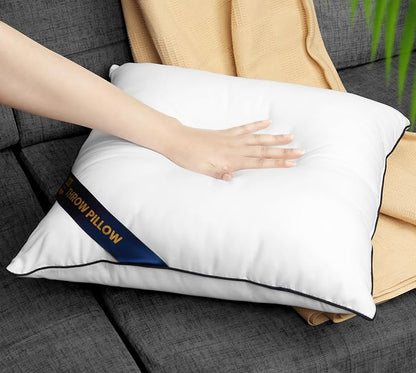 Utopia Bedding Throw Pillow Inserts (Pack of 2, White), 14 x 14 Inches Decorative Indoor Pillows for Sofa, Bed, Couch, Cushion Sham Stuffer