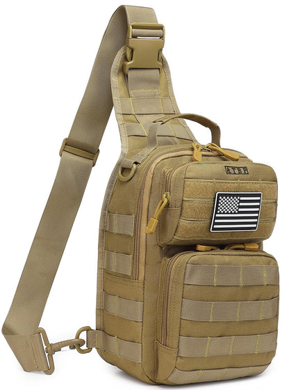 ATBP Tactical Sling Backpack With Holster Military Crossbody Bag for Men Single Shoulder Back Pack 10L