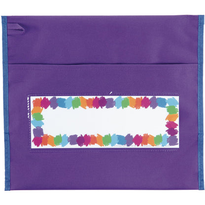 Really Good Stuff Early Childhood Classic Chair Pockets - Set of 6 - Purple/Blue - Classroom Essentials & Must Haves, Seat Sacks for Students, Desk Organizer, Storage Bag