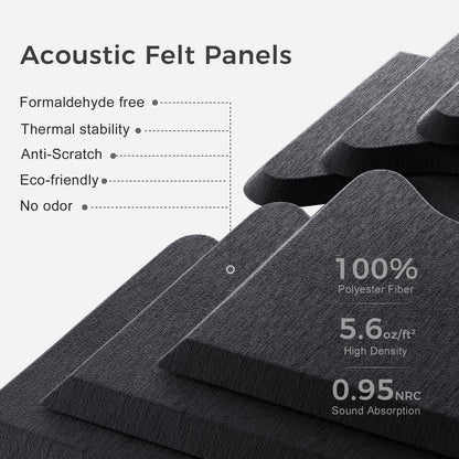 Felt Bulletin Board Tiles 31.5" x 20" Cork Board Alternative 6 Pack with 30 Pushpins 40 Adhesive Tabs Felt Wall Tiles Cork Boards for Walls Thick Slat Wall Panels for Home Office Classroom Decor