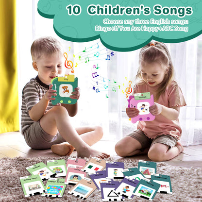 Talking Flash Cards for Toddlers 1 2 3 4 5 6 Year Olds, 420 Sight Words, Montessori Toys to Learning, Pocket Speech Therapy Toys for Toddlers, Sensory Preschool Educational Birthday