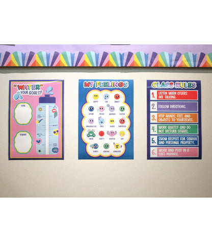 Carson Dellosa We Stick Together 107PC School Supplies, Incentives, Behavior Charts, Stickers, Punch Cards, Dry Erase Goal Tracker, Calming Corner Items Kids Poster, Motivational Classroom Must Haves