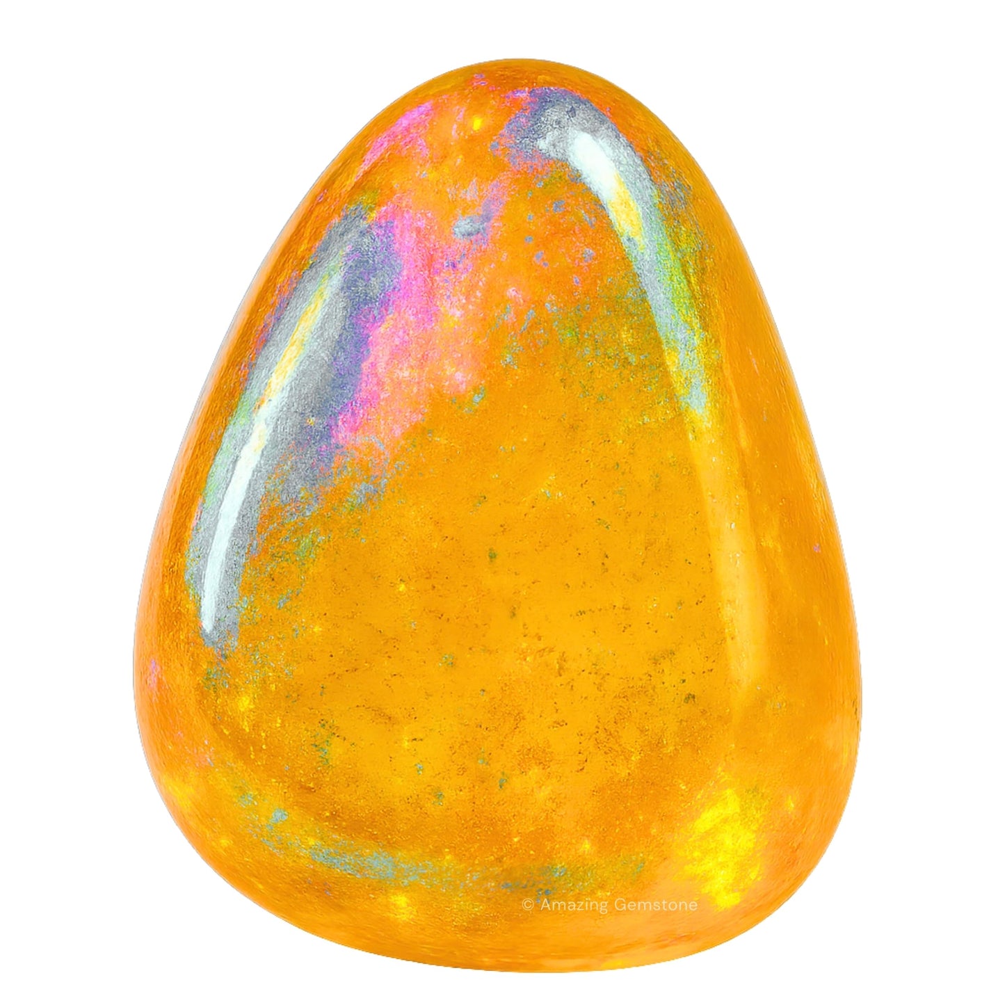 Amazing Gemstone Tangerine Aura Quartz Crystals and Healing Stones Tumbled - 1 Oz Tangerine Aura Quartz Stone, Natural Healing Stones for Energy Balance, Stress Relief - Polished