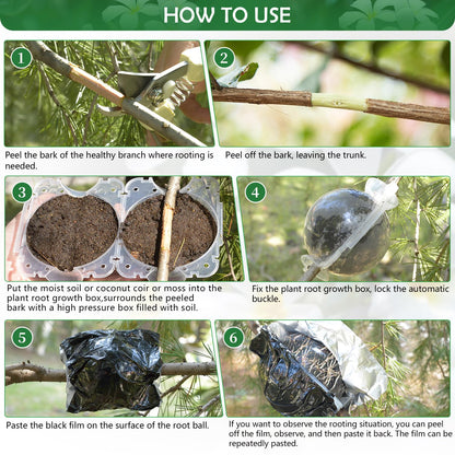 SupKing 8 Pcs Plant Rooting Grow Propagation Ball,Air Layering Kit,Clear Assisted Cutting Rooting,Reusable Plant Rooting Device,High Pressure Ball Grafting Device Root Box for Plants Rose.