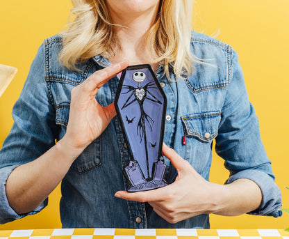 Silver Buffalo Disney Tim Burton's The Nightmare Before Christmas Featuring Jack Skellington Pumpkin King Coffin Shaped Sculpted Ceramic Spoon Rest