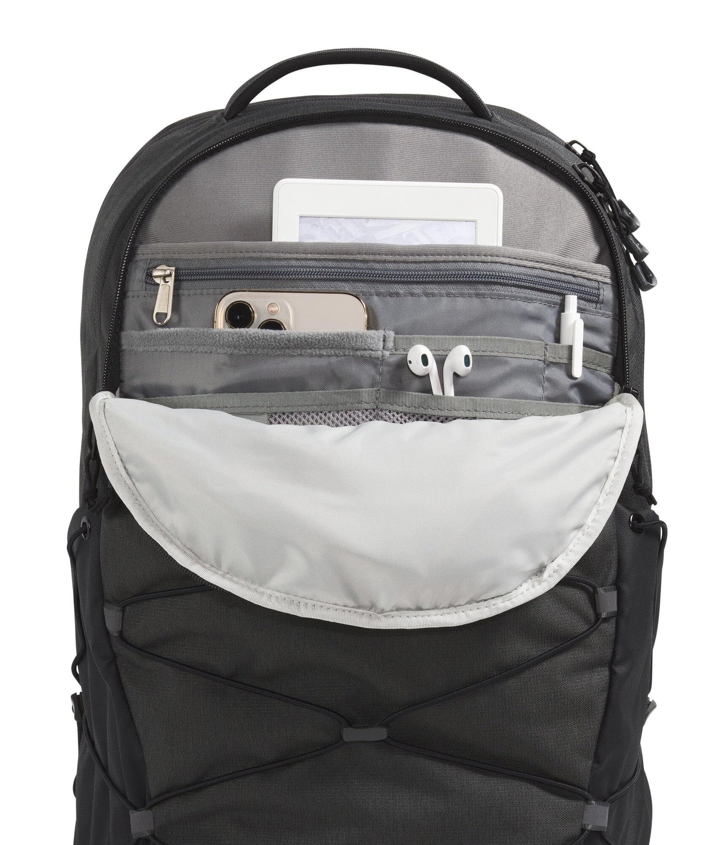 The North Face Borealis Commuter Laptop Backpack - Water Repellent, Laptop Sleeve, Large Main Compartment, Asphalt Grey Light Heather/TNF Black-NPF, One Size