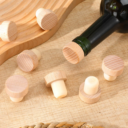 100Pcs Wine Corks T Cork Plugs for Wine Cork Stopper Reusable Corks Wooden and Rubber Stopper
