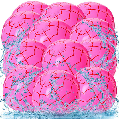 Vertintong 12 Pcs Beach Balls Bulk 12 Inch Inflatable Beach Balls Pool Party Decorations for Birthday Party Summer Swimming Pool Gift Supplies (Spider Web)