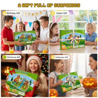 Fitrobust 500PCS Magnetic Blocks, Magnetic Building Blocks, 0.98in Magnetic Building, STEM Game Stacking Toys for Kids, Birthday Gifts for Boys and Girls Age 3+ Years Old