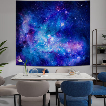 Apdidl Galaxy Space Backdrop Tapestry for Bedroom Aesthetic, Blue Purple Night Starry Sky Stars Universe Ceiling Tapestry, Mysterious Nebula Wall Hanging Room Decor for Living Room Dorm 51'' x 60''