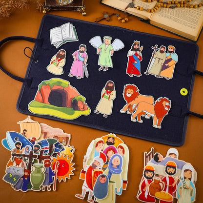 Windkream 12 Set Felt Board Stories Pieces Set Felt Animals Bible Fairy Tales for Preschool Animals Figures Flannel Board Stories for Toddlers Preschool Kindergarten Storytelling(Bible)