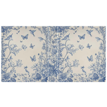 Butterfly Round Ring Binders 1.5 Inch Birds Flowers 3 Ring Clipboard Binder for Office School Work Supplies File Folder Document 200 Sheet Capacity Easy Open