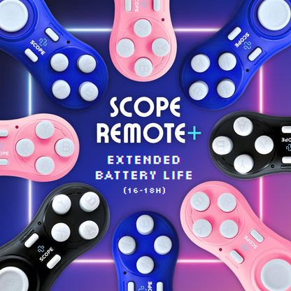 Scope Remote- Remote for Anki. Customizable with Anki Add-on, Compatible with Windows, Mac, iOS, iPad, and Android. Quizlet Compatible, Anki Controller. Midnight Black, Plus (16-18 Hours Battery)